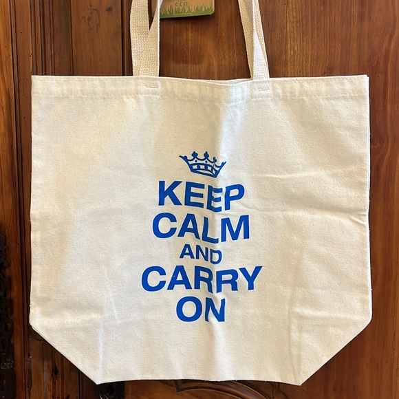Keep Calm and Carry On canvas tote by ROA - Picture 5 of 10